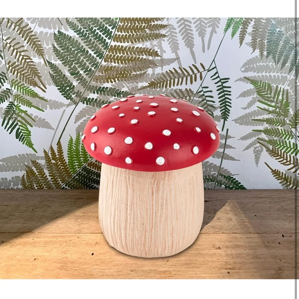 Mushroom Canister - Cottonball or QTip Holder, NWOT